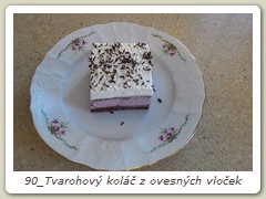 90_Tvarohový koláč z ovesných vloček